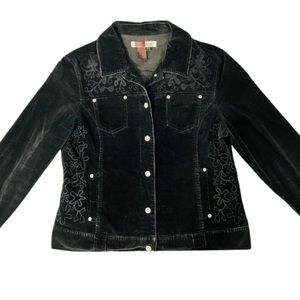 Live A Little Women’s Black Corduroy Jacket| Size L